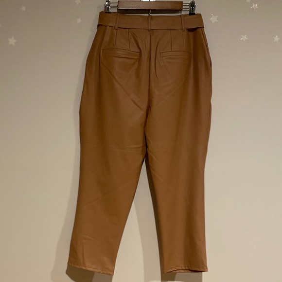 Express Faux Leather Super High Rise Ankle Pants - Picture 3 of 6